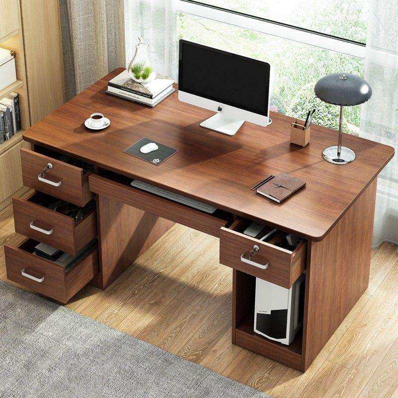 办公桌员工位单人办公室桌椅组合带抽屉简约书桌职员专用电脑桌子