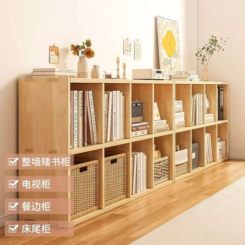 书柜全实木书架收纳柜置物架落地客厅储物柜儿童玩具靠墙组合书柜