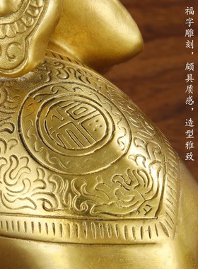好货铜象摆件一对纯黄铜吸水大象客厅酒柜乔迁办公室店铺装饰工艺