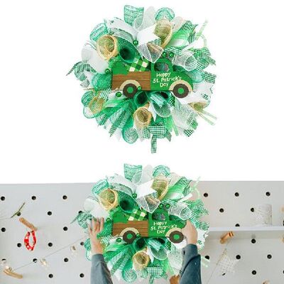 极速Green Wreath For Front Door St Patricks Day Green Wreath