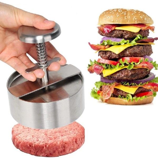Hamburger Press Round Shape Stainless Steel Non-Stick