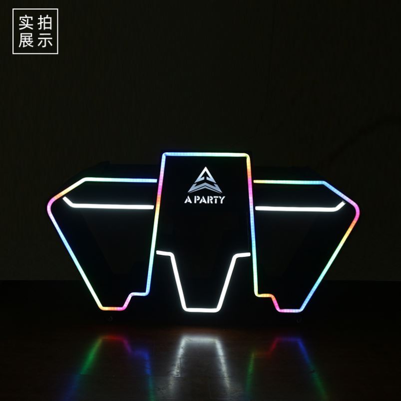 夜店音响架子发光dj台慢摇吧新款包厢包房定制铁艺打碟机桌打碟台