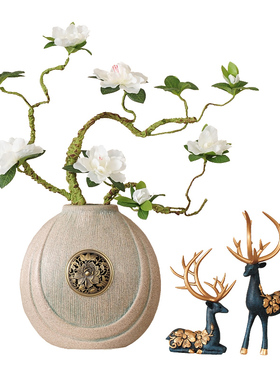 现代新中式风格家居客厅摆件电视柜玄关创意装饰品办公室花瓶摆设