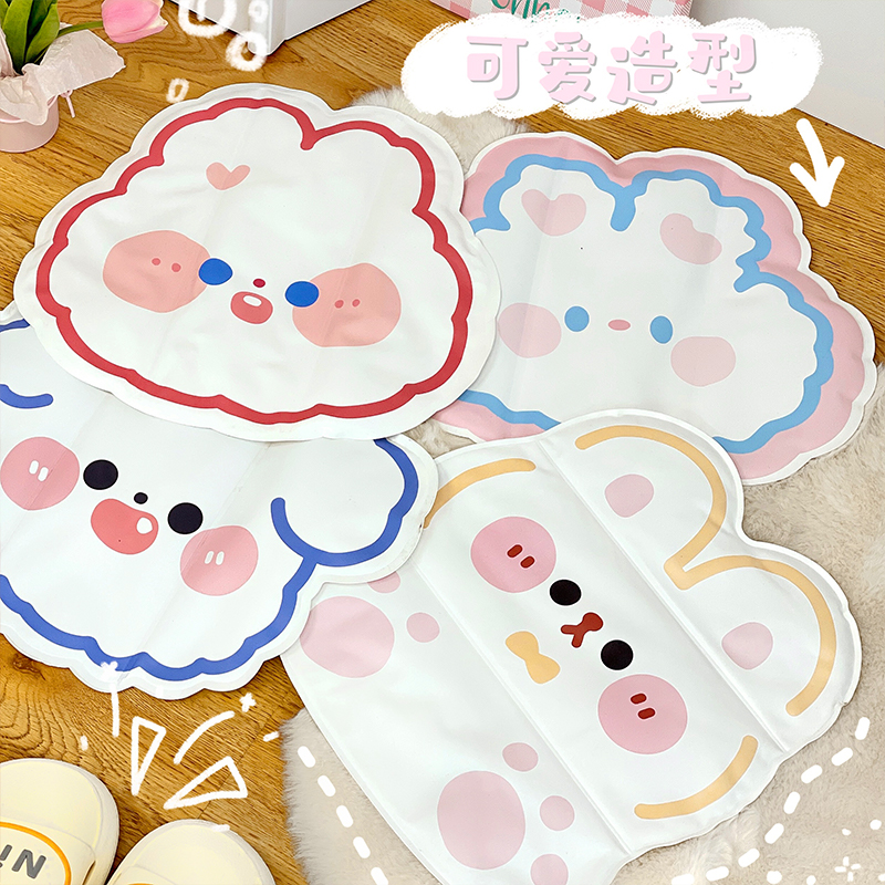 夏季冰垫凉垫学生坐垫免注水午睡冰枕折叠水垫子可爱卡通女屁股垫