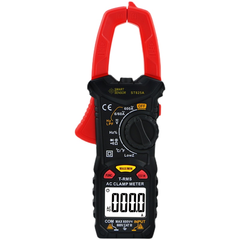 。ST825A量数显钳形万用电表高精度手动自动程直流钳形电流表