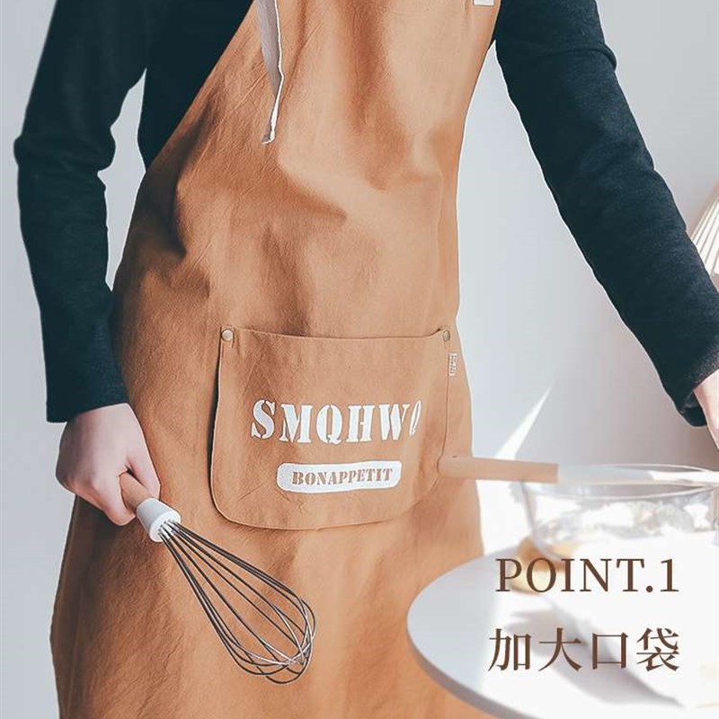 美式复古亲子围裙厨房家用女2022年新款吃饭宝宝罩衣儿童围裙