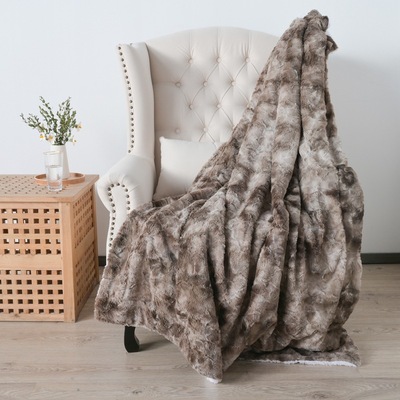 Flannel Blanket Double-layer Thick Blankets for winter Home