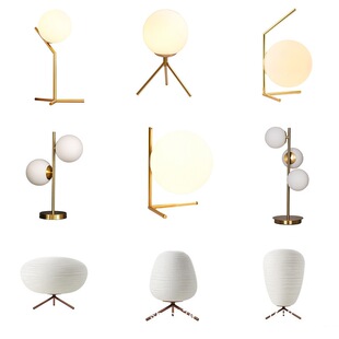 时尚简约玻璃圆球夜晚室内暖光装饰台灯卧室床头柜桌面灯