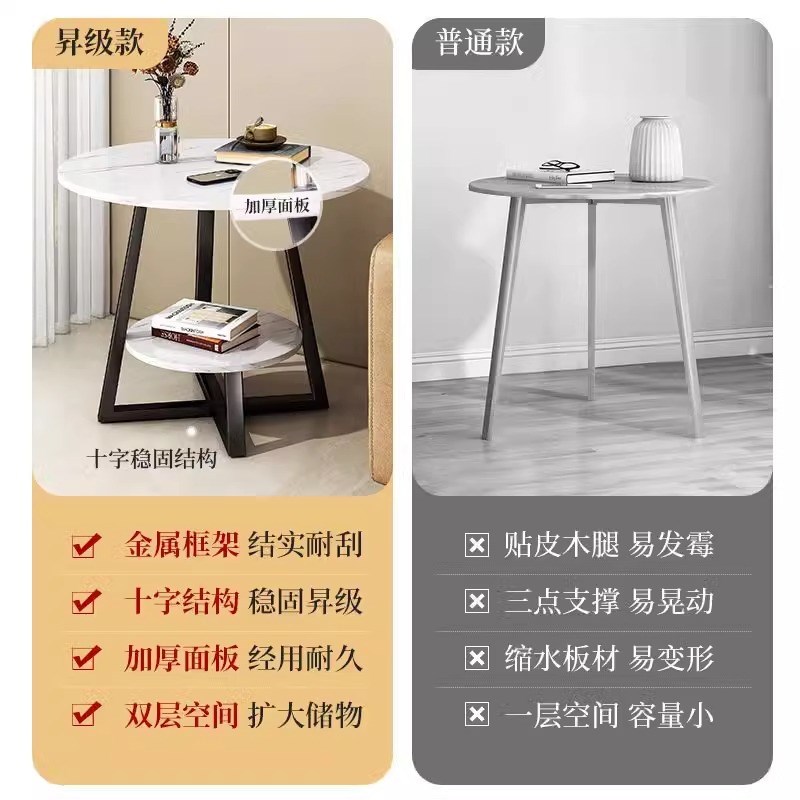 边几小桌子d茶几沙发边柜迷你小圆桌客厅角几出租屋床头桌卧室阳