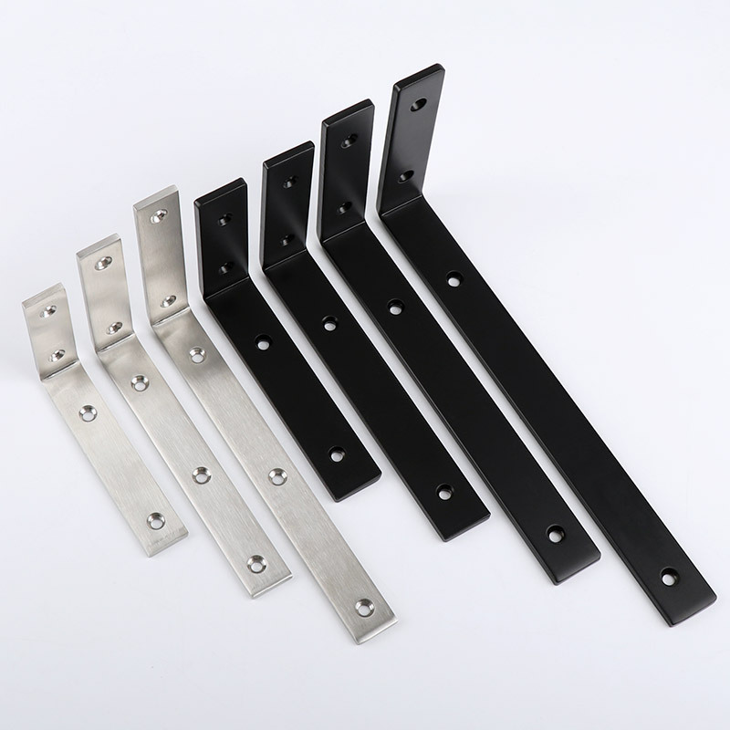 重形不锈钢角码黑色三角支架L型90度置物架墙上支撑层板托隔板架