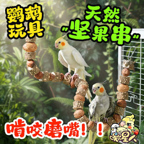 啾星人鹦鹉攀爬坚果串玩具有趣