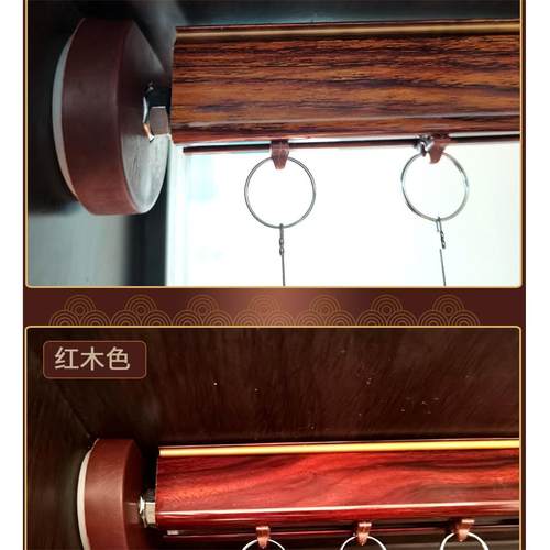 珠帘门帘免打孔支撑杆加厚铝合金轨道伸缩杆安装配件