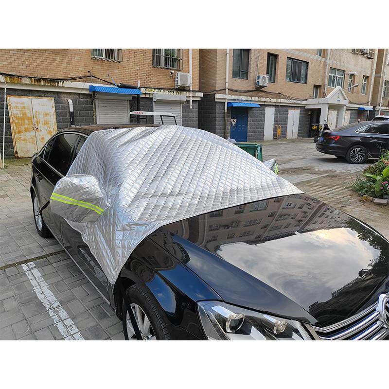 汽车前档遮阳遮雪挡前挡风玻璃三窗覆盖防晒隔热挡雪小半罩牛津布