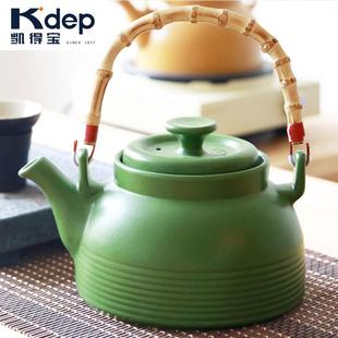 日本kdep凯得宝 家用电陶炉煮茶耐高温小茶壶 陶瓷茶壶 烧水壶