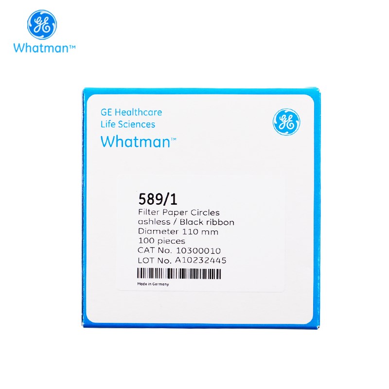 Whatman Grade 589/1定量无灰级滤A纸10300011  直径125mm 12-25u