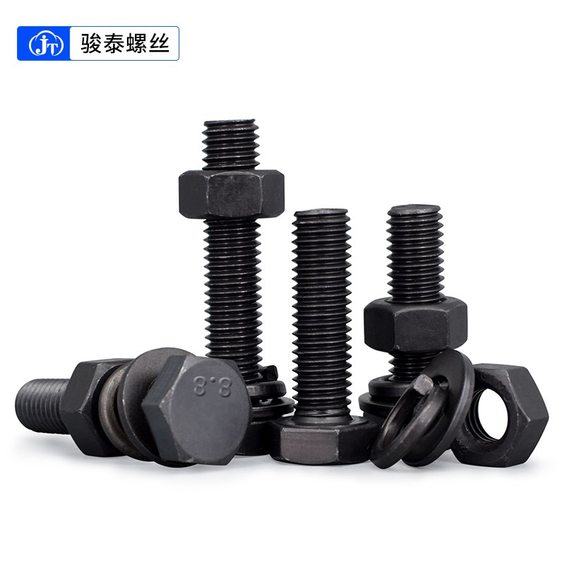 M6M8M10M12M14M16 8.8级外六角螺丝螺母套P装组合高强度螺栓平弹