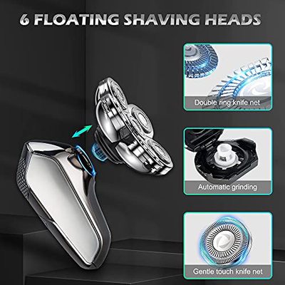 Head Shaver  6D Floating Electric Head Shavers for Bald Men