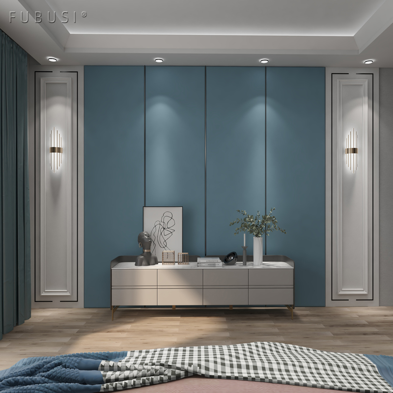 硬包背景墙电视实木护墙板轻奢简约现代客厅沙发卧室床头软包定制