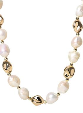 珍珠项链巴洛克女淡水链气质天然手链时尚锁骨轻奢设计小众欧美感