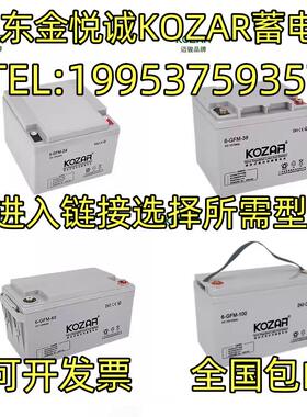 广东金悦诚KOZAR蓄电池GE100-12 6-GFM-24 12V33AH38A40A65AH消防