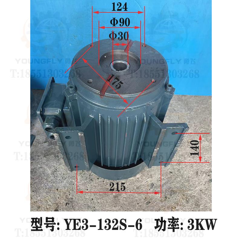 M7130 M7150平面磨床叶片油泵用Y132S-6 YE3-132M2-6卧式油泵电机