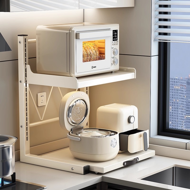 日本FUNH微波炉置物架多功能厨房电器台面可抽拉烤箱电饭煲收纳架