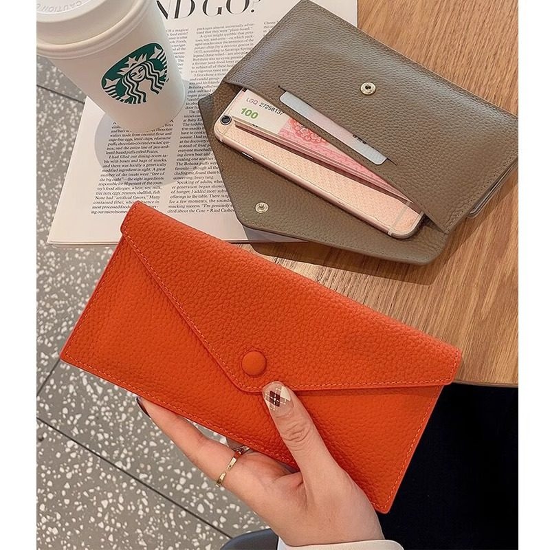 2025新款简约长款大容量信封包女士钱包荔枝纹百搭便携时尚手拿包,箱包皮具/热销女包/男包,钱包,淘宝优惠券,粉丝福利购,淘宝优惠卷