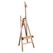 榉木前倾实木升降画架美术生素描油画三角后撑抽屉展示架折叠伸缩