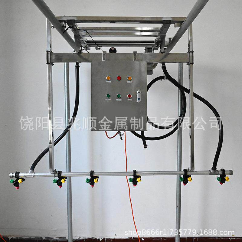 水滴雾化喷灌车温室大棚轨道移动喷灌配合苗床使用兆顺供应