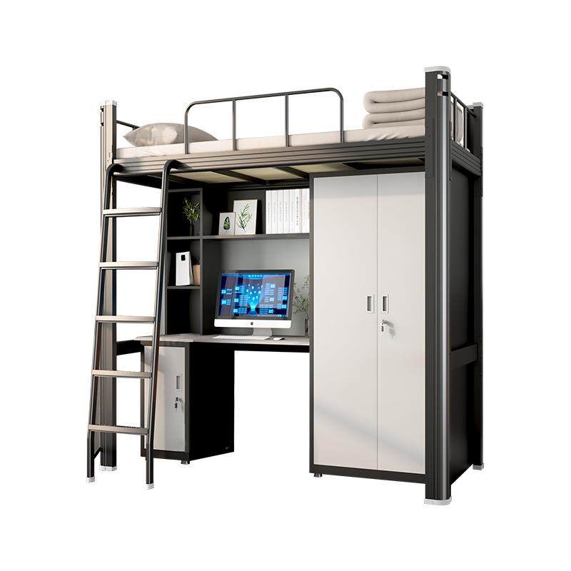 上床下桌组合床型材双层床公寓铁床上床下柜学生高架床宿舍上下铺,住宅家具,铁艺/钢木床,淘宝优惠券,粉丝福利购,淘宝优惠卷