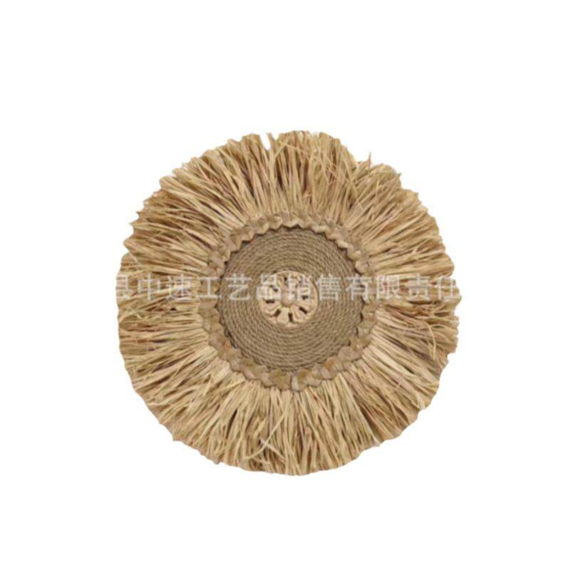 新款波西米亚风拉菲草墙面壁饰家居装饰挂件挂饰家居装饰饰品