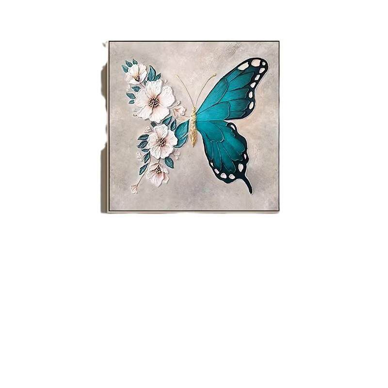 油画轻奢餐厅装饰画金色墙画北欧金箔画客厅壁画现代简约玄关挂画