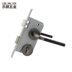 锌合金室内分体锁卧室浴室房门把手新中式 木门执手锁静音磁吸锁