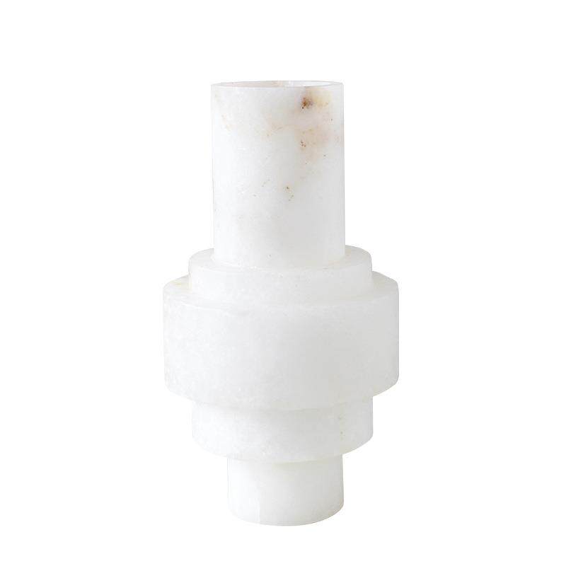 现代轻奢西班牙云石大理石高档花器果盘装饰品样板间餐厅酒店摆件