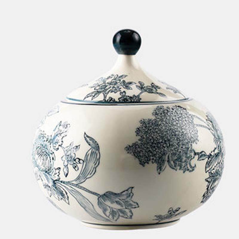 陶瓷器仿古中式陶瓷罐花瓶客厅玄关复古青花瓷摆件手工收纳
