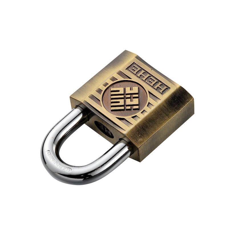 复古锌合金工艺挂锁多边形仿铜锁具室外防盗安全锁头现货