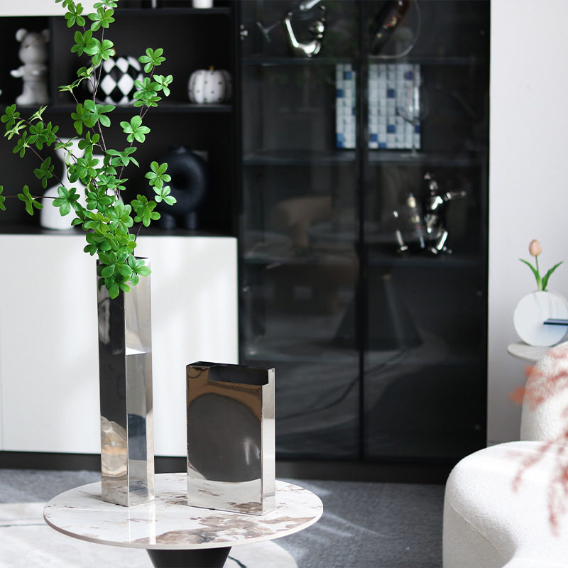 简约居家创意金属方管金属花器花瓶家居玄关柜工艺品干花装饰瓶,电子元器件市场,电线扎带/束线带,淘宝优惠券,粉丝福利购,淘宝优惠卷