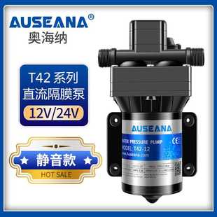 静音房车水泵12V24V自吸增压泵卧式 T42款 船用直流微型电动隔膜泵