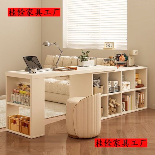 转角书桌书架一体桌子工作台电脑桌卧室女生家用小户型拐角床边桌