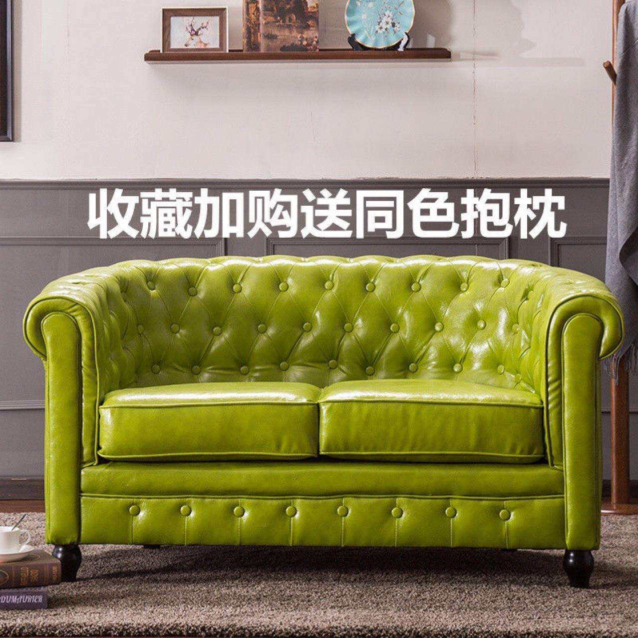 美式现代组合拉扣沙发简约小户型单双三人布艺沙发服装店皮艺沙发