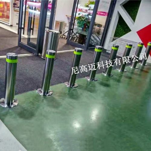 商业街固定路障隔离护柱 商场门口不锈钢升降防护柱 活动式防撞柱