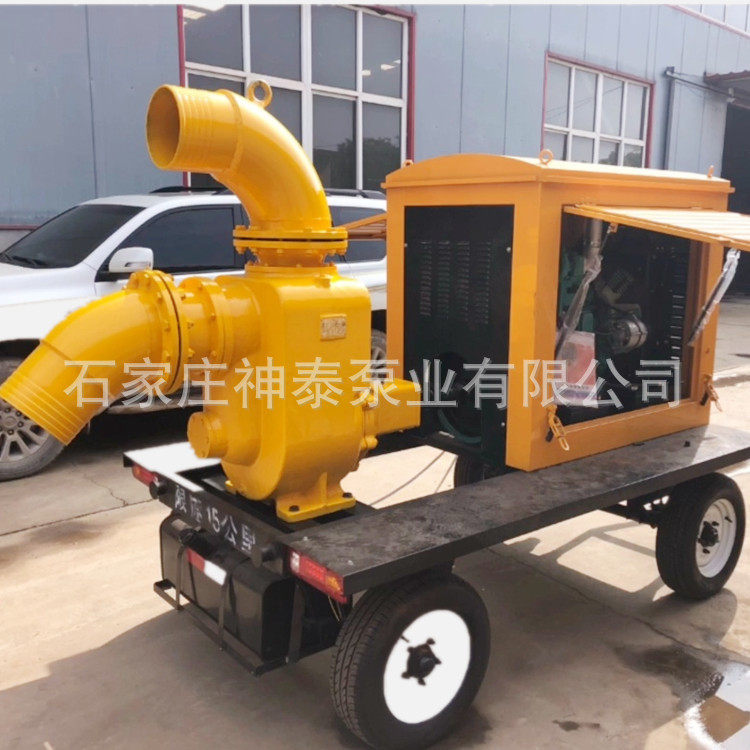 防汛排涝移动泵车 真空自吸污水泵柴油机移动泵车 移动抽水机