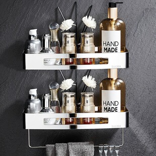 304不锈钢浴室置物篮卫生间网篮置物架墙角壁挂式打孔双层三角篮