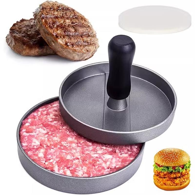 汉堡肉饼模具厨房圆形压米饭压肉器制作器带手柄包牛肉馅饼自制工