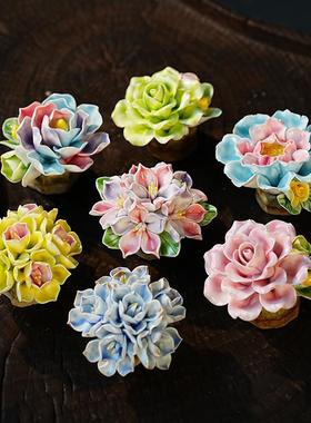 陶瓷永生花手捏陶艺仿真花