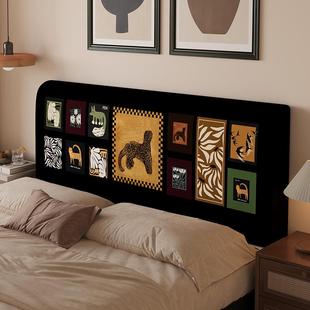 床头罩床头套防尘罩中古风罩2025新款万能通用加厚靠垫保护套可拆