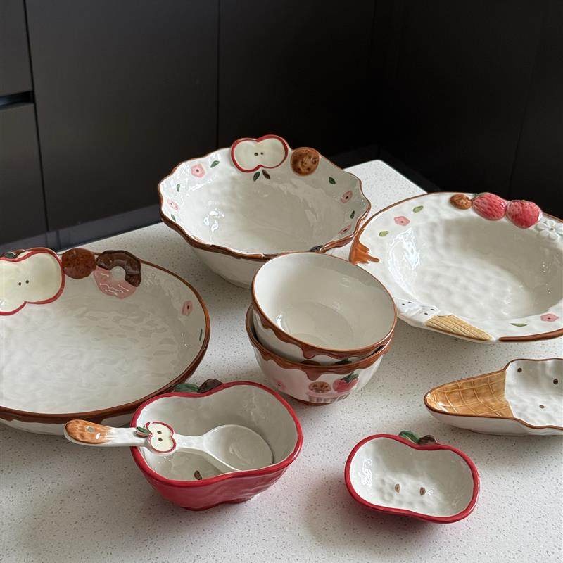 海派甜心苹果冰淇淋陶瓷餐