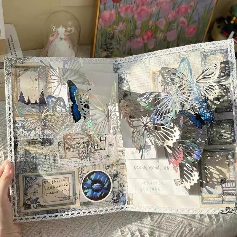 录音nfc蝴蝶立体书折页贺卡七夕礼物卡片diy礼物送闺蜜女生女朋友