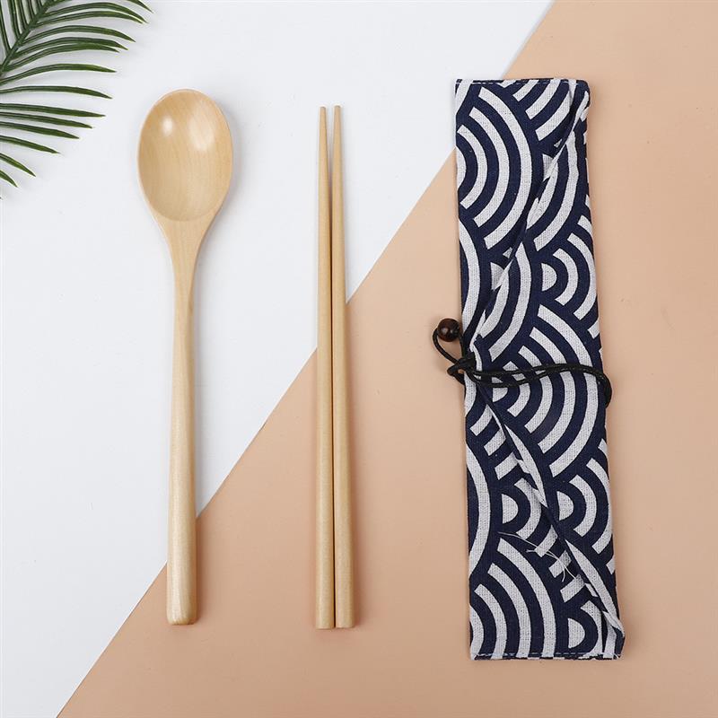 家用日式木头勺子筷子套装