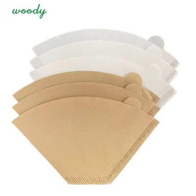 咖啡滤纸扇形一次性咖啡过滤纸滴漏式手冲美式咖啡机滤杯V60滤纸